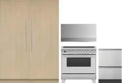 5 Piece Package Includes Refrigerator, Freezer, Range, Hood And Dishwasher